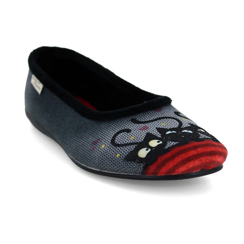 LA MAISON DE L'ESPADRILLE Chaussons Ballerines Pour Femme 6055 2 LA MAISON DE L'ESPADRILLE Chaussons Ballerines Pour Femme 6055 – Image 2